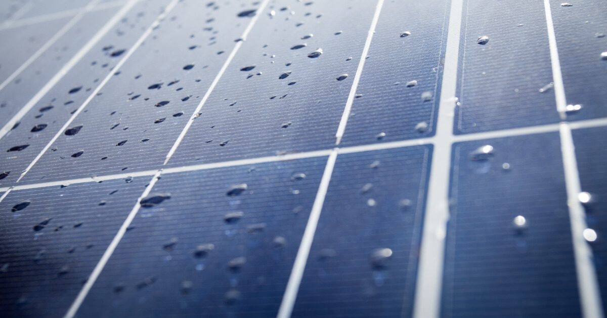 Solar Panels Working in the Rain
